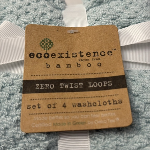8pc ECOEXISTENCE Bamboo Zero Twist Loops Bath Towel Set - Mystical Blue - Picture 9 of 10